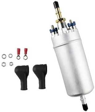 0580464075 Pompa carburante in linea 12V universale elettrica 150L/H alta pressione esterna per benzina diesel Doppio Filtro,Pompa carburante elettrica