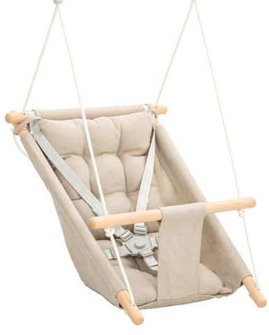 Babyschaukel für Innenbereich und Außenbereich, mit Sicherheitsgurt, Türhängeschaukel für Türrahmen, Garten und Terrasse 3in1 Babyschaukel
