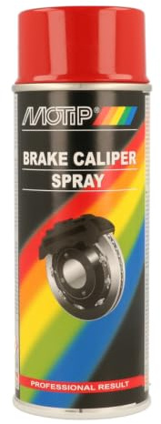 MOTIP Spray Pinze Freni, Vernice Sportiva, Resistente a Benzina e Agenti Atmosferici, Antigraffio, Anticorrosione, Brillantezza Duratura, Colore - Rosso