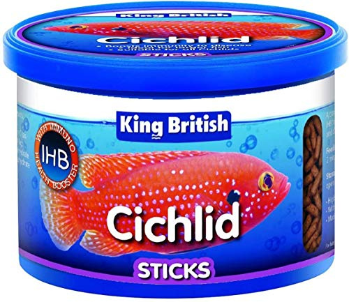 King British Cichlid Floating Food Sticks, 100g