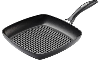 SCANPAN IQ Grillpfanne Induction 27x27 cm | Geriffelte Oberfläche für authentische Grillstreifen | Grill-Pfanne für alle Herdarten | Langlebige Stratanium+ Antihaftbeschichtung | Ofenfest