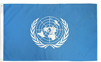 AZ FLAG - Flagge Vereinte Nationen Uno - 150x90 cm - United Nations Fahne 100% Polyester mit Messing-Ösen - 110g