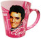 Mid-South Products Elvis Mug - 12 oz - Latte Pink with Guitars