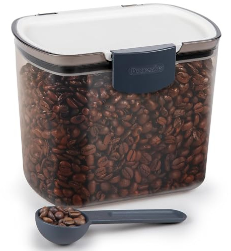 ProKeeper 1.5-Quart Coffee Storage Container with Scoop – Tinted, Airtight Plastic