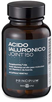 BIOS LINE Principium Acido Ialuronico Joint 150, Integratore alimentare per le cartilagini con acido ialuronico e vitamina c, Integratore capsule, 60 capsule vegetali