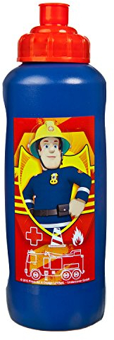 Scooli fsbt9911 - Bouteille d'eau Sam le pompier, 450 ml, couleur: bleu / rouge