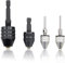 TOVOT 4 Pieces Keyless Mandrin à foret Adaptateur à changement rapide pour perceuse avec tige hexagonale 1/4 tige ronde 1/8 1/16