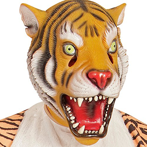 PARTY DISCOUNT Vollmaske Tiger, Latex