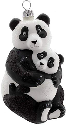HAMBURGER WEIHNACHTSKONTOR® - Christbaumschmuck - Pandabär mit Baby