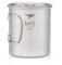 Keith Titanium Mug en Titane à Simple Paroi 450 ml, Ti3204, Mug de Voyage Portable avec Couvercle et Poignée Pliable, Idéal pour le Café, le Camping, la Randonnée, le Bivouac et les Pique-Niques