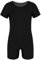 Freebily Kinder Jungen Mädchen Ballettanzug Kurzarm Sportbody Ballett Trikot Tanz-Body Gymnastik Overall Ganzanzug Turnanzug in Gr. 104-164 Schwarz 116