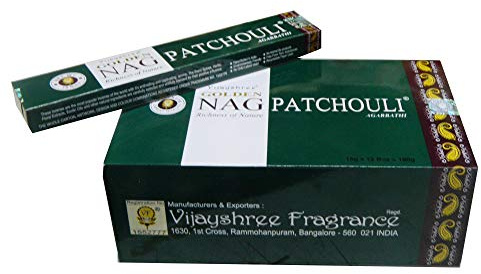 Vijayshree Räucherstäbchen Grosspackung Golden Nag Patchouli Wohnaccessoire Deko Raumduft