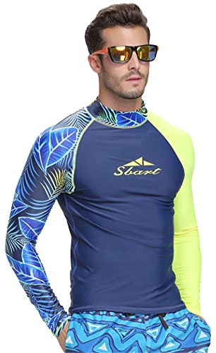 SANANG Lycra Langarm-Sonnenshirt für Männer mit UV-Schutz, Hochelastisch,Schnell Trocknend, Atmungsaktiv Und Als Badeanzug