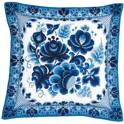 RIOLIS Cross Stitch Kit - 1830 - Gzhel Painting Cushion/Panel