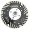 DT-DIATOOL Diamant Trennscheibe 115 mm x M14 Turbo Sägeblatt mit Schutzzähne zum Schneiden Schleifen Granit Marmor Beton Fliesen