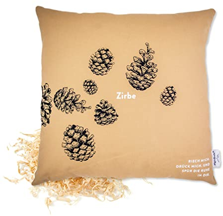 AllgäuQuelle Naturprodukte Bio ZirbenKissen mit 100% Bio-Zirbenspäne 500g. Natürliches Bio Duftkissen. Bio Kopfkissen naturrein und biologisch