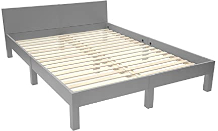 Ragaba DABI Bett B 140 cm x L 220 cm - Buchenholzbeine + laminierter MDF-Plattenrahmen | Lattenrost enthalten