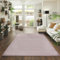 Fashion4Home Teppich Wohnzimmer – Einfarbig, Uni Teppich fürs Kinderzimmer, Schlafzimmer, Arbeitszimmer, Büro, Flur und Küche - Kurzflor, Rosa, Größe: 120x170 cm