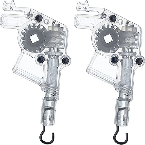 2pcs Wand Tilter for 2 Low Profile Horizontal Blinds Tilt Mechanism Hook Connection with Square Shaped Gear Low Rail Blinds Accessory