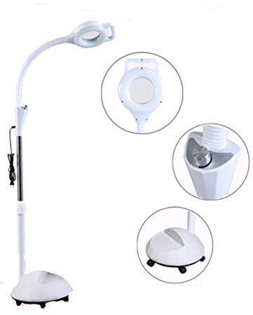 Lampe de tatouage LED Gradation gratuite Ascenseur 48W Salon de beauté Lampe de beauté Lumière froide Loupe Lampadaire Tatouage Sourcils Ongles Lait sans ombre Lampe à poignée blanche Tatouage Manuc