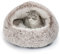 CATISM Cat Bed for Indoor Large Cat Cave Dog Bed Washable Non-Slip Cats Igloo Pod Windproof Fluffy Nesting for Pets(Coffee, L)