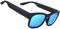 Smart Bluetooth Glasses, Bluetooth 5.0 stereo Bluetooth headset outdoor sunglasses outside the speaker with Anti-blue ray lens Built in Mic for Men Women(sky blue lenses)