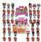 25 Pcs Set of Surprise Doll Birthday Cupcake Double Sided Cake Topper for Birthday Cake and Cupcake Picks Cake Decoration