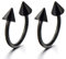 Paar Schwarz Pfeil Creolen für Herren Damen, Edelstahl Huggie Ohr Manschette Ohrringe, Fake Piercing