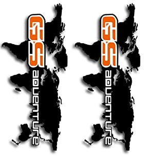 FEMEIN Taccuino Valigia Pneumatico Impermeabile con Bordo Riflettente per Moto per BMW R 1200 GS Adventure Adesivo Mappamondo Moto Logo R1200GS (Color : Reflective Orange)