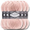 Alize 5x 100g Superlana Maxi Türkische Premium Wolle Baumwolle und Acryl Uni Handstrickgarne | Yarn | Garn | Strickgarn Einfarbig Baby zum Häkeln Stricken Kleidung Schals (Crystal Pink | 523)