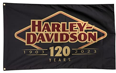 Harley-Davidson Wetterfeste Outdoor-Flagge zum 120. Jahrestag, limitierte Auflage