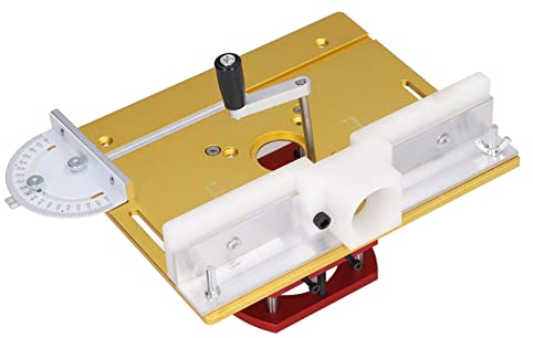 Kit di Sollevamento del Router, Lavorazione CNC Facile Installazione Lavorazione del Legno Piano del Tavolo Funzionamento Manuale Struttura per Scanalatura Rifilatura Smussatura (Oro)