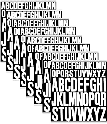 Stick On Letters, 8 Sheet Capital Letter Stickers 1 Inch 2 Inch Self Adhesive Letters Waterproof Vinyl Alphabet Stickers for Crafts, Signs, Posters, Windows, Mailboxes, Car, Truck - White