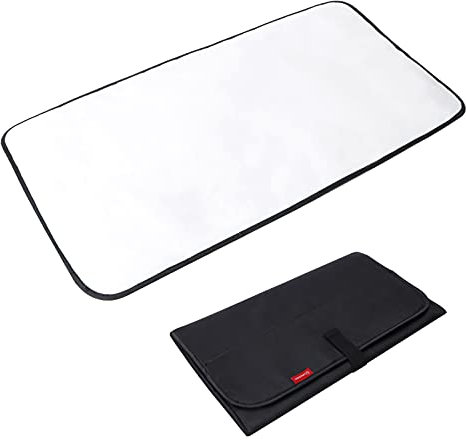 Lekebaby Wickelunterlage für Unterwegs Wickelunterlage Waschbar Faltbar Baby Wickelauflage Wasserdicht für Baby, Schwarz