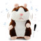 Wishstar Sprechender Hamster，Hamster sprechend，Sprechendes und Wiederholt Kinder Stofftiere,Plüsch Hamster Spielzeug,Geeignet für Kinder Interaktion, Kindergeburtstag Geschenk（Dunkelbraun）
