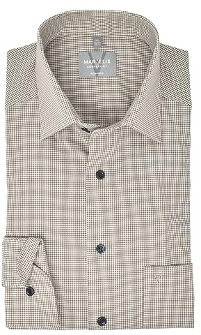 Marvelis Hemd Comfort Fit braun/Weiss kariert 7032.44.28