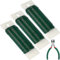 JIUDONE 3x 38M Bindedraht Verzinkt Pflanzen Mit Drahtschneider,0.7mm Garten Draht zum Basteln und Pflanzenbinder Grün,Pflanzen Draht Adventskranz Binden,Grüner Bindedraht,Draht Weihnachtskranz
