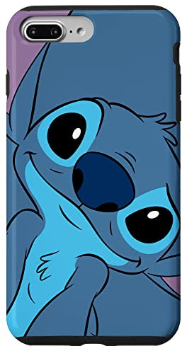 Disney Lilo and Stitch Niedliches Stichgesicht, Schiefergrau Hülle für iPhone 7 Plus/8 Plus
