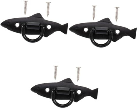 Toddmomy 3Er-Box Angelbox-Ring Angeln im Freien Angelschnurhaken s Haken Angelzubehör Angelschnur-Schnalle Multifunktionaler Metallhaken faltbar Lanyard-Schnalle Seilhaken