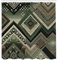 ABAKUHAUS Boho Duschvorhang, Geometrisches Chevron Muster mit floraler punktueller Verzierung Ikat, Stoffliches Gewebe Badezimmerdekorationsset mit Haken, 175 x 200 cm, Lorbeergün, Eierschale
