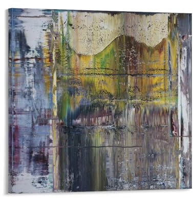 Gerhard Richter Poster P2 Haggadah 2014, Leinwand, Wandkunst, Wohnzimmer, Poster, Gemälde, 30 x 30 cm