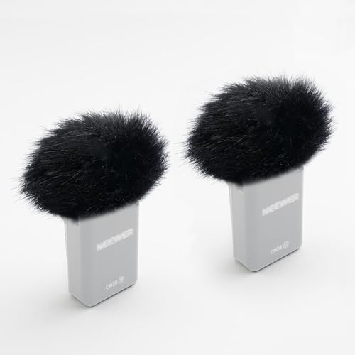 JCMOYUTY Windscreen for NEEWER CM28 Wireless Lavalier Microphone Deadcat Furry Cover, 2-Pack Pop Filter Accessory