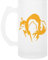 OLDRYTEE Renard Solide Metal Gear Tasse Transparente À Poignée De Bière En Verre
