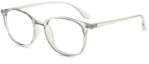 Firmoo Lesebrille 1.0x Damen Herren TR90 Blaulichtfilter Brille mit Stärke | Extra Leicht Entspiegelt Anti-Glanz Computerbrille mit Stärke für PC/Handy/Fernseher,Klar Grün