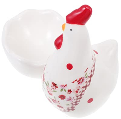 Hohopeti Adorable Decorative Eggs Holder Ceramic Egg Tray for Mini Appetisers Desktop Counter Decor