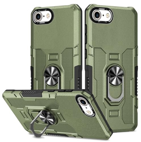Sidande Case for iPhone SE 2022/iPhone 6/6S/iPhone SE 2020/iPhone 7/iPhone 8 Case, Heavy Duty Kickstand Holder Built-in Magnetic Car Mount Shockproof Camera Protective Phone Cover for iPhone 8 Green