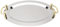 Plateau de Service en Acier Inoxydable, Grand Plateau de Service, Plateau de Service en Argent, Plateau de Service Grésillant, Assiette à Poisson, (Forme Ronde avec poignée