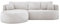 DomoHome - Moderne Ausziehbare Eckcouch Fiore Mit Schlaf-Funktion, Wellenfederung, Verstecktem Stauraum Und 5 Kissen, Ideal Für Elegante Wohnräume Links 284x183x82 cm Memphis 2