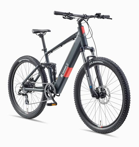 TELEFUNKEN E-Bike Mountainbike Elektrofahrrad Alu, 8 Gang Shimano Kettenschaltung - Pedelec MTB 27,5 Zoll, Hinterradmotor, 250W, Hydr. Scheibenbremsen, Grau, Aufsteiger M936