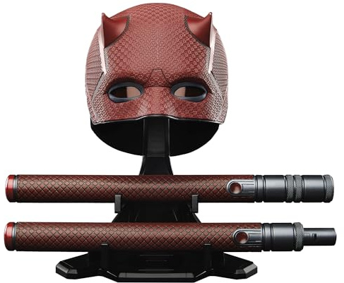 Marvel Legends Series Daredevil: Born Again Premium Roleplay Mask and Billy Club, Red